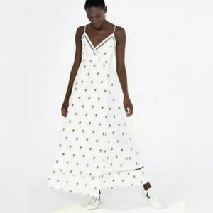 Farm Rio Embroidered Pineapple Wrap Dress